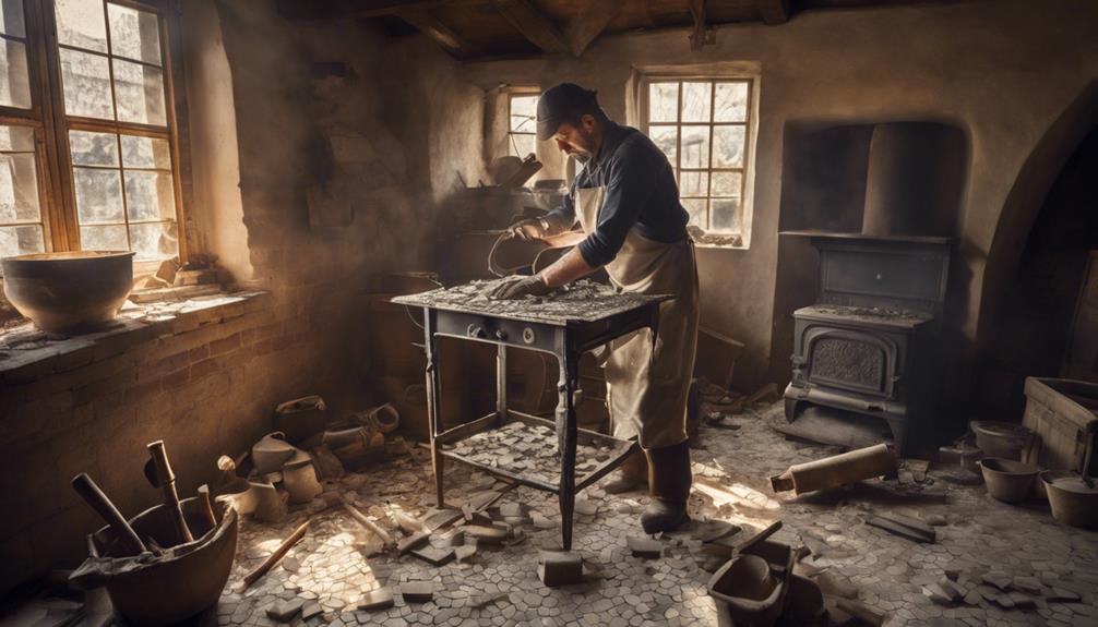 czas demonta u pieca kaflowego