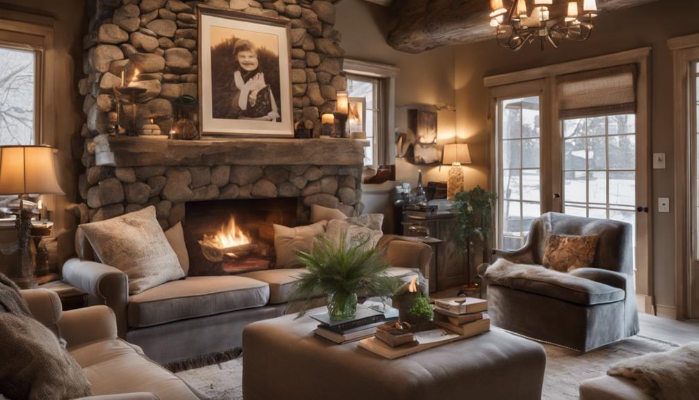 dekoracje nad kominkiem