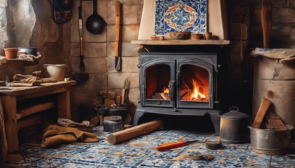 uszczelnianie pieca kaflowego